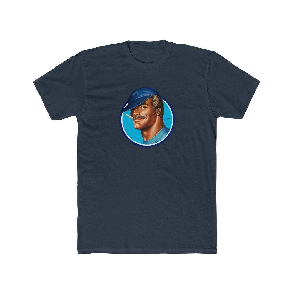 

Tom of Finland Cameo Portrait Cigarette Men#039;s Cotton Crew Tee Gay Leatherman Unisex T-Shirt XXXXL