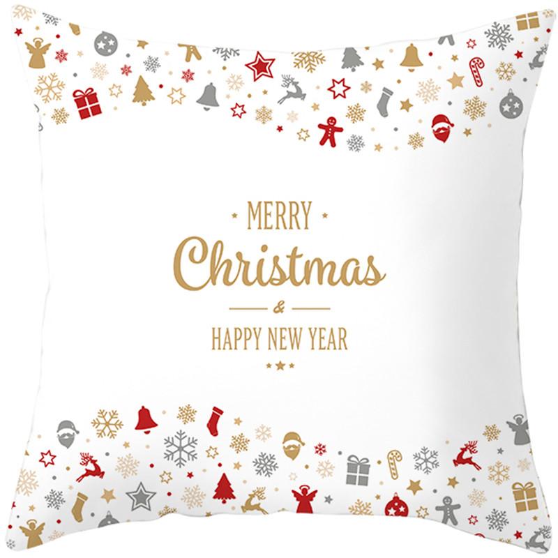 Merry Christmas holiday decoration cushion cover sofa office seat car ornaments bedroom room home  45x45cm