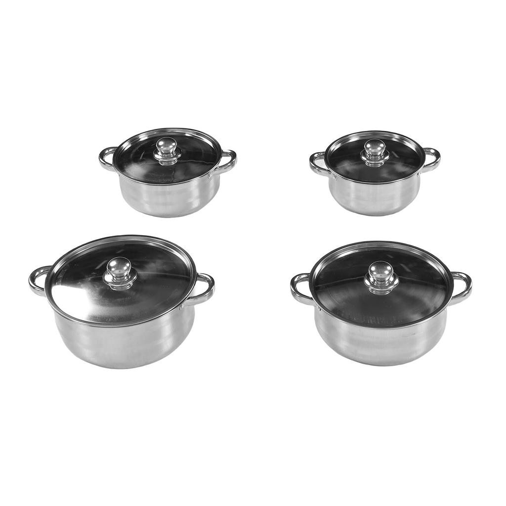 4 szt. Stalowy garnek do zup 20cm 22cm 24cm 26cm Równomierne ogrzewanie Pogrubiony garnek z pokrywką do gotowania w kuchni