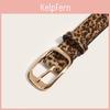 Modischer Damen-PU-Ledergürtel mit Vintage-Leopardenmuster für lässige Alltagsmode