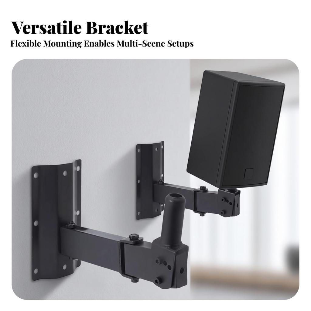 Speaker Wall Mount with Adjustable Arm Extendable Mounts Stable for KTV