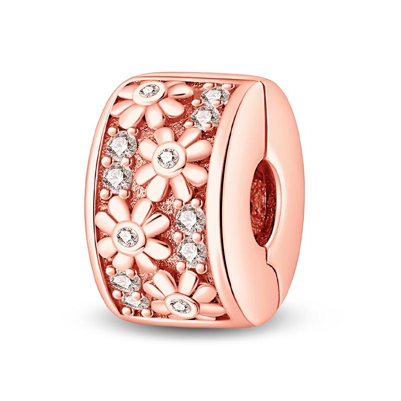 Copper Clips Copper Stars Moon Sun Daisy Clip Charms Butterfly Safety Chain Fit Original Bracelet Diy Jewelry Gifts