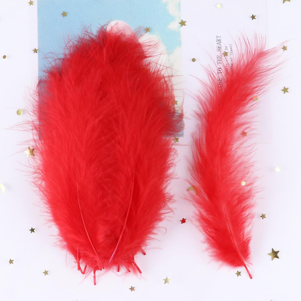 50 PCS Turkey Marabou Feathers 10-15CM Fluffy Decorative Feather for DIY Wedding Dress Jewelry Decoration Accessories Plumes