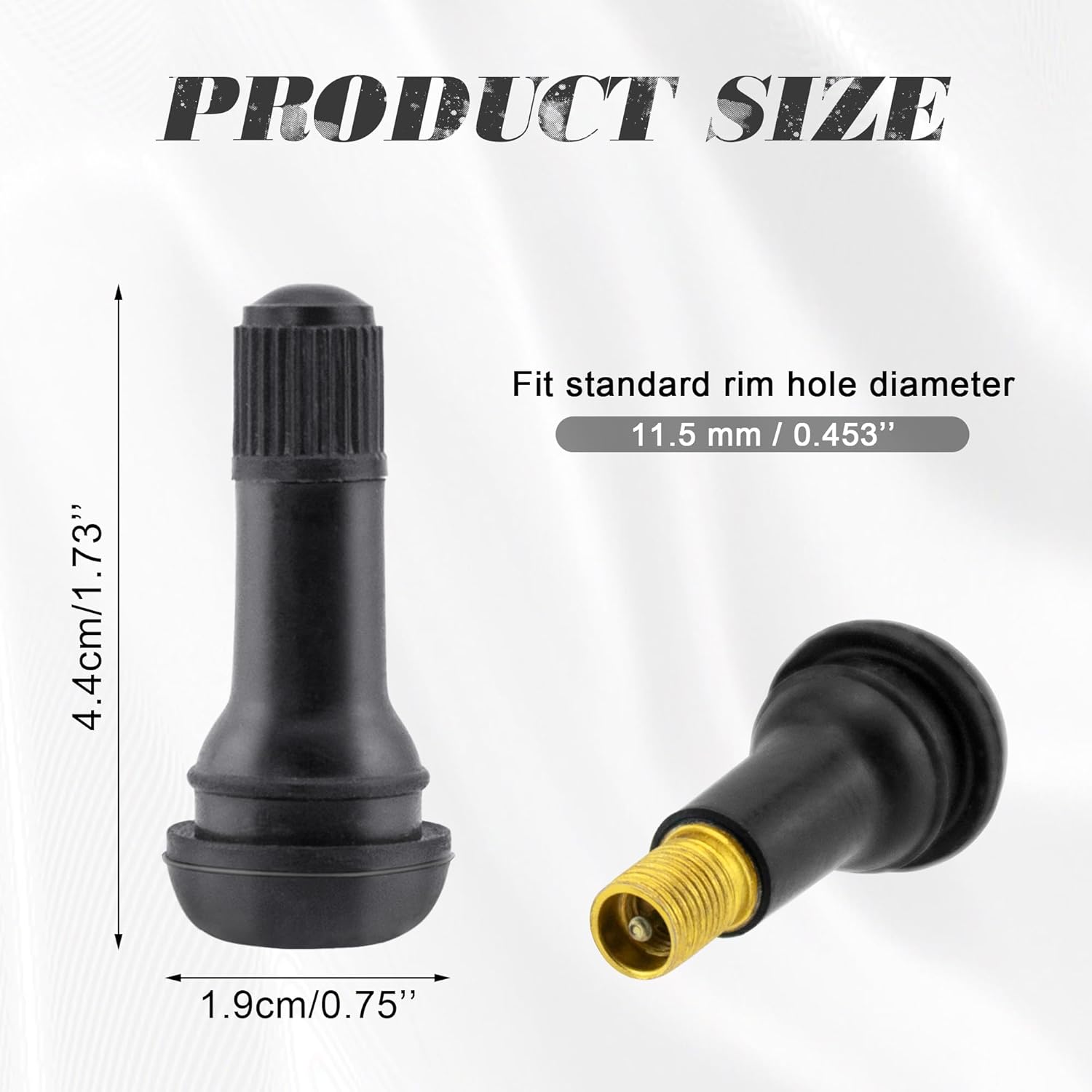 

Quacc 10 шт. TR413 Резиновые вставляемые вентили для шин Прочные сменные вентили для шин для отверстий в ободе бескамерных шин 0,453 на автомобилях, картах, грузовиках, газонокосилках