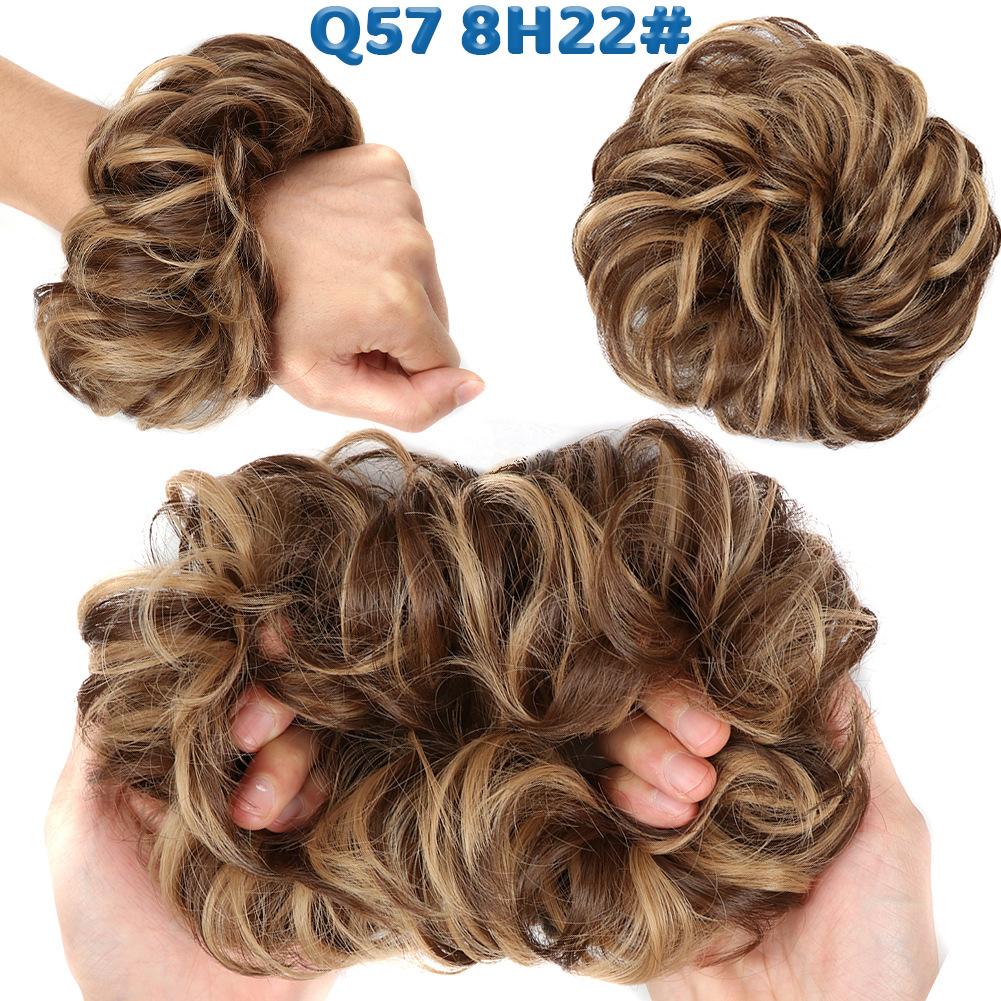 

LISI HAIR женские модные беспорядочные булочки вьющиеся шиньон аксессуары для волос эластичные синтетические волокна для наращивания волос подходят для ежедневного использования