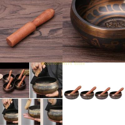 Buddhism Tibetan Singing Bowl with Hand Hammered Keeping Peace Relaxing Supplies Top Sale