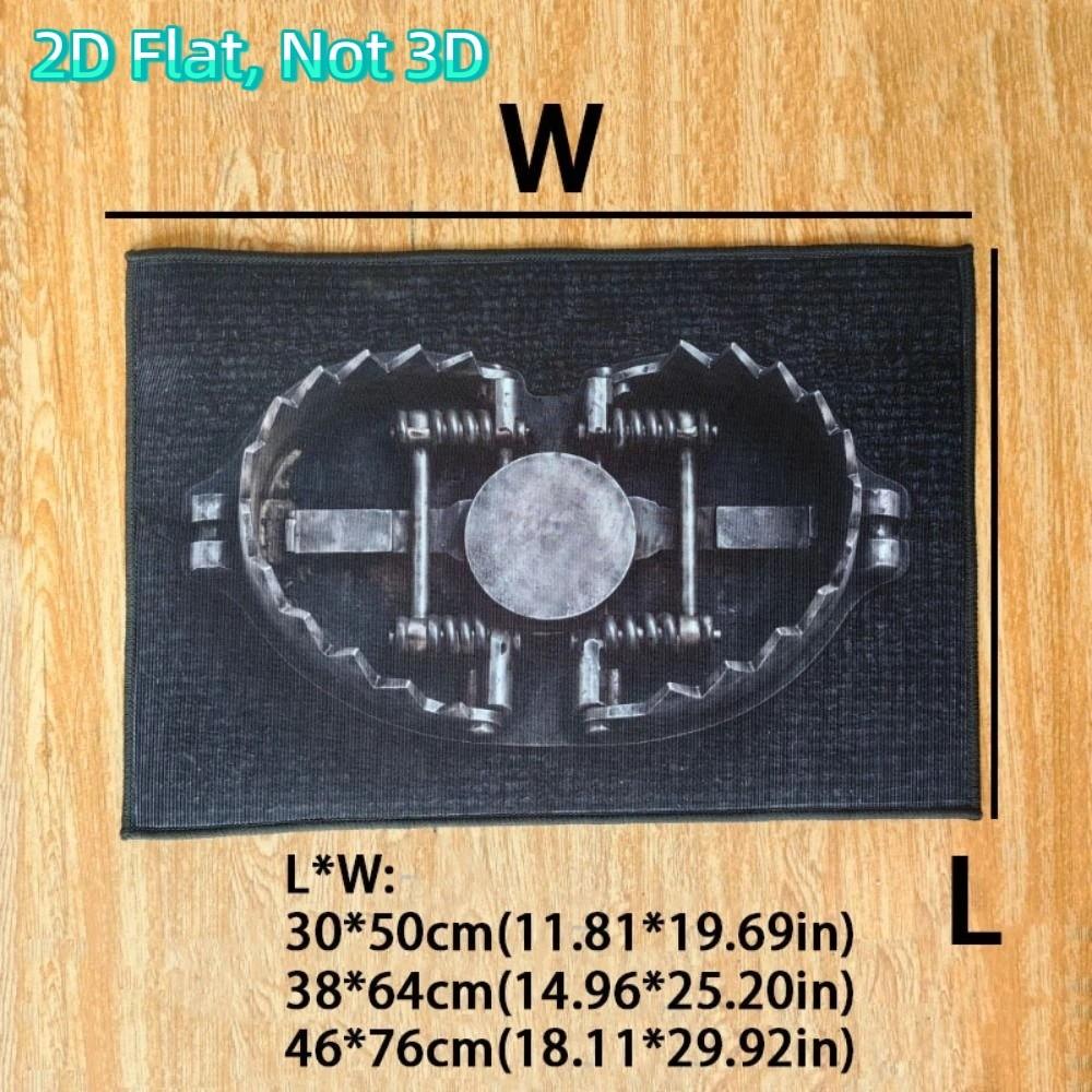 Quirky Halloween Trap Illusion Doormat Novelty Spooky Trap Print Rug  Halloween Party
