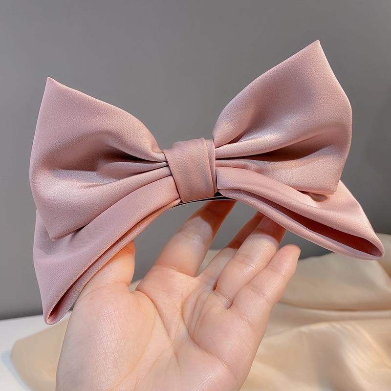 

Корейская атласная заколка для волос с жемчугом в стиле «звезда» розовый