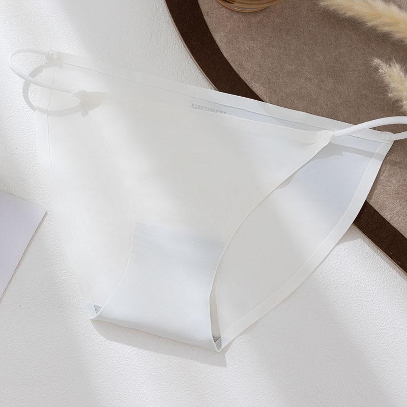 Damen Frühling und Sommer Leichte Eis-Seide Ohne Abdrücke Niedrige Taille Dünner Bund Baumwollzwickel Dreiecksslip