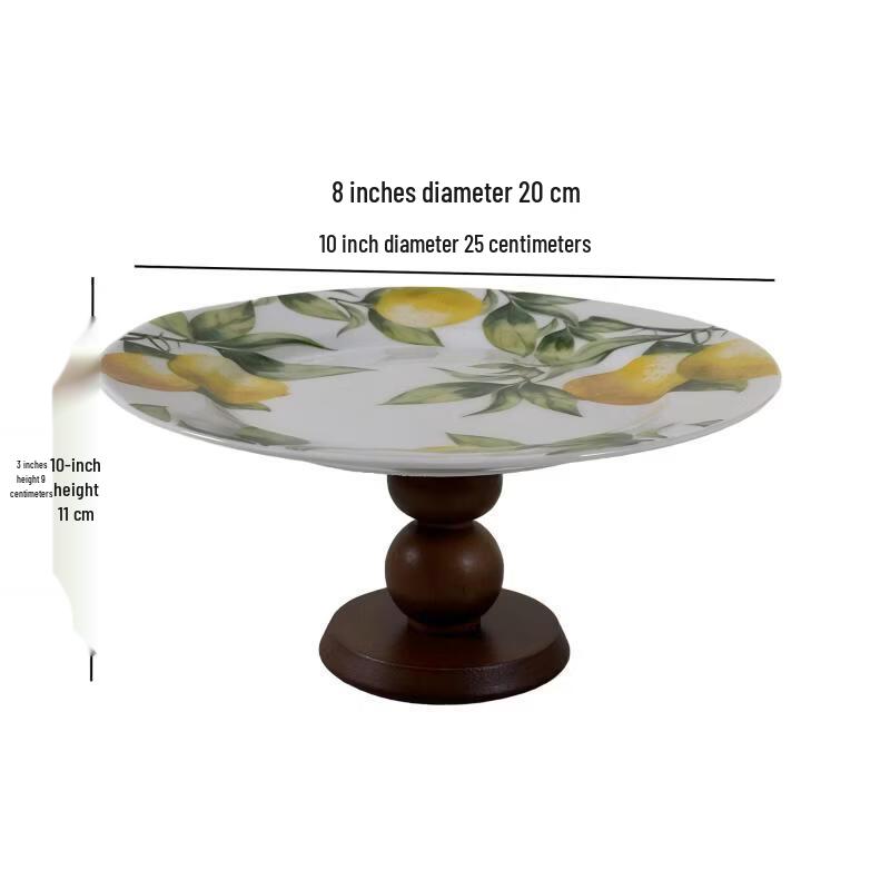 

Ruhan Summer Lemon Ceramic Divided Serving Plate