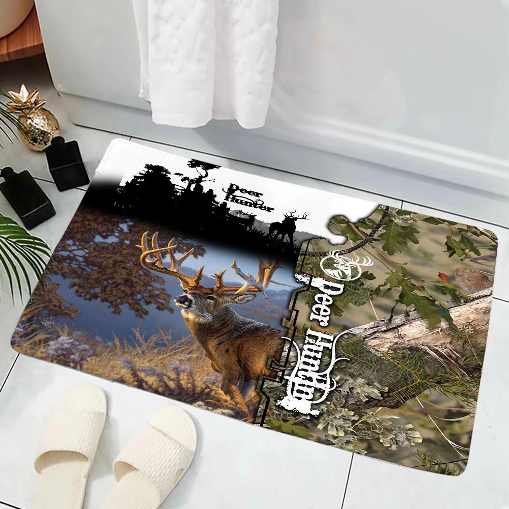 Animal Hunting Boar Carpet Decorate 3D Printed Doormat for Home Indoor Bedroom Toilet Kitchen Mats Rectangle Area Rugs Pig Duck