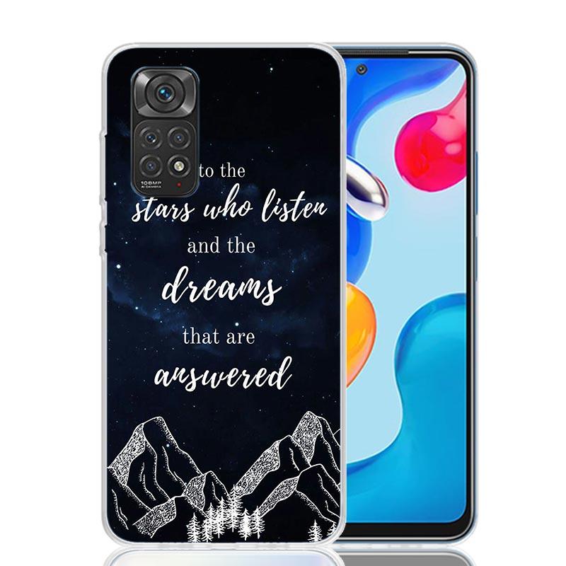 A Court of Mist Fury Sarah J Maas Phone Case For Xiaomi Redmi Note 13 14 15 Pro Plus 12S 12 14S 11S 11E 10 10S 11 11T 5G 4G Cove