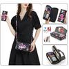 Crossbody Wallet Case for Samsung Galaxy S24 Ultra, Magnetic Detachable PU Leather Flip Phone Case with Card Holder RFID Blocking Wristlet Mirror