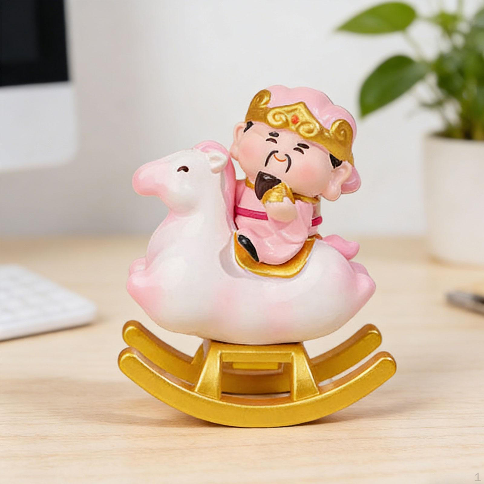 Декор в стиле Фэн-шуй Смола Традиционная статуэтка Цай Шэня для общежития Дома Гостиной