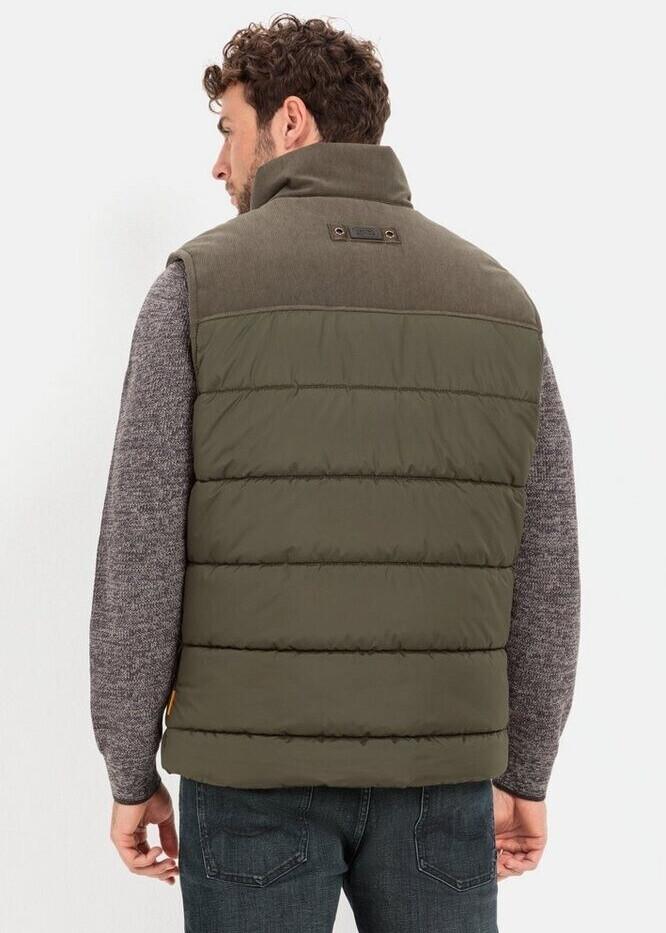 Зимняя куртка Camel Active outdoor waistcoat с воротником-стойкой и вельветовой отделкой (460670-2X33) темный хаки