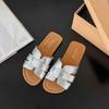 French beautiful flat bottom beach versatile sandals women's wear 2025 summer new models with skirts soft bottom Internet celebrity slippers