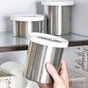 Moisture-proof Coffee Bean Storage Jars Stainless Steel Food Storage Container Tea Tin  Home Use