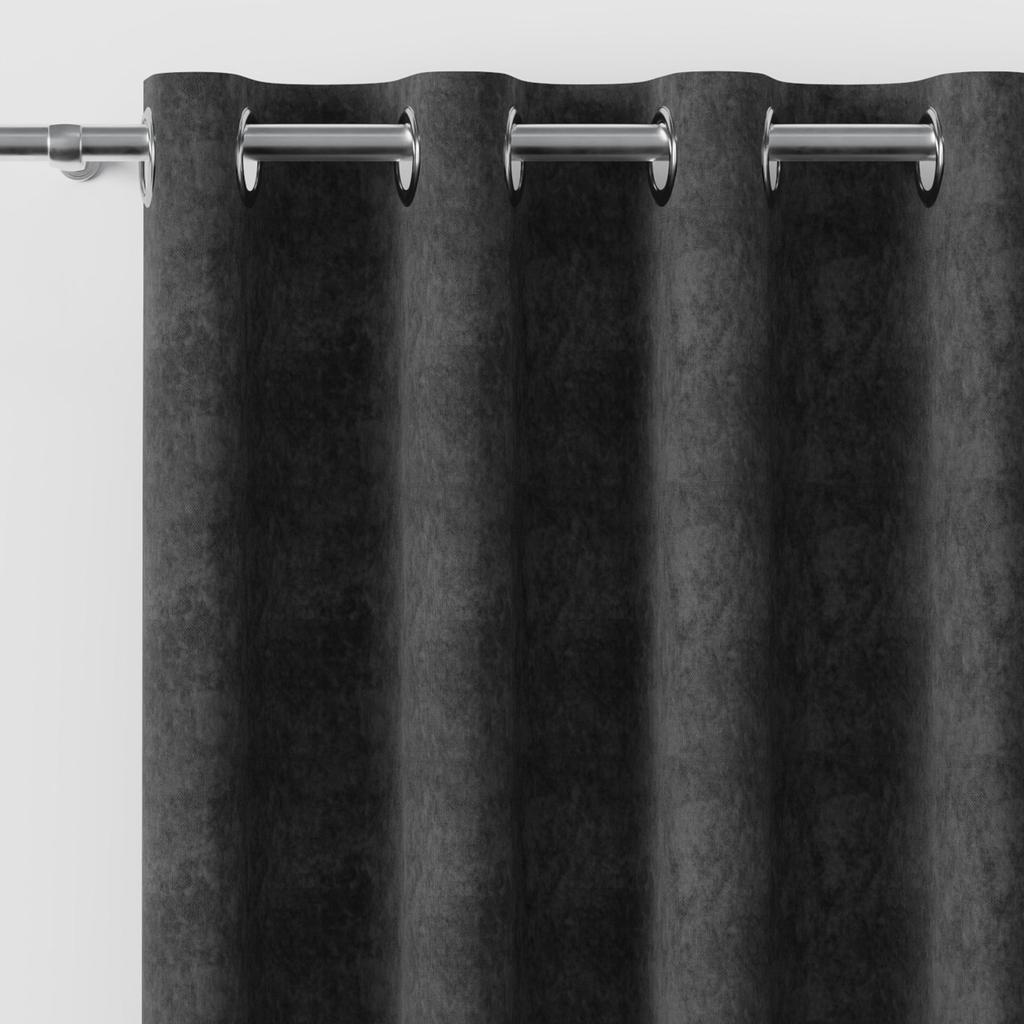 Milas Velvet Curtain with Eyelets, Smooth, 140x260