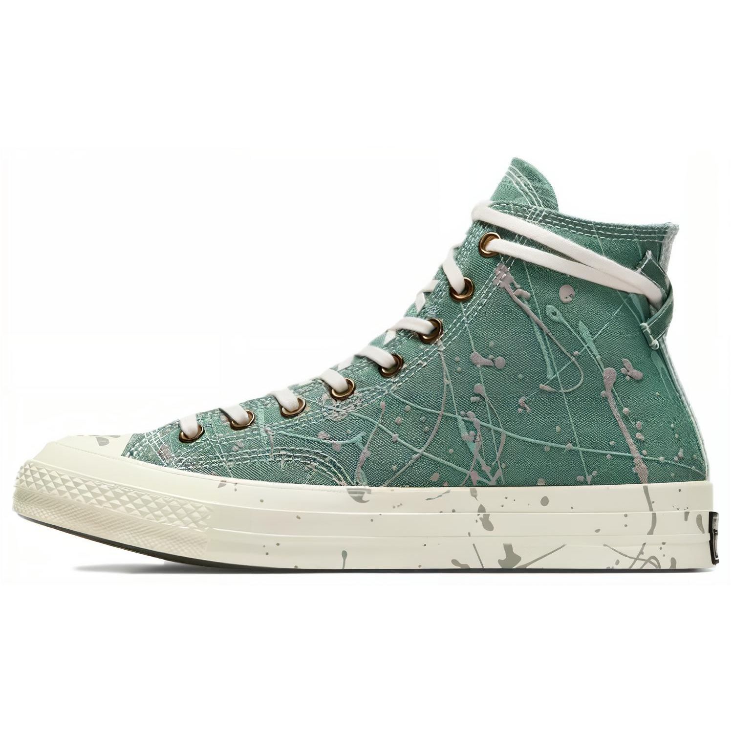 

Converse Chuck 70 High Paint Splatter - Admiral Elm Green Men s A06540C 35