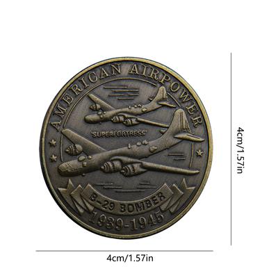 1pc United States Challenge Coin Aircraft Fighter Military Force Commemorative Medal Token Collectibles Patriotism Souvenir