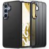 Case - Samsung - Galaxy S22 - Shockproof - Semi-Rigid - Black Silicone with Translucent Back
