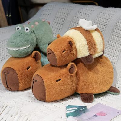Lovely Transformation Capybara Plush Toy Kapybara Turn To Bee Crocodile Stuffed Doll Soft Cartoon Animal Pillow Kids Girl Gifts