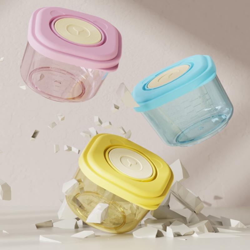 6 Stück Baby-Lebensmittelaufbewahrungsbehälter - PP-Material, Dampfbar & Auslaufsicher, Säuglingsfütterungsschalen für Frische, Stapelbarer Organizer