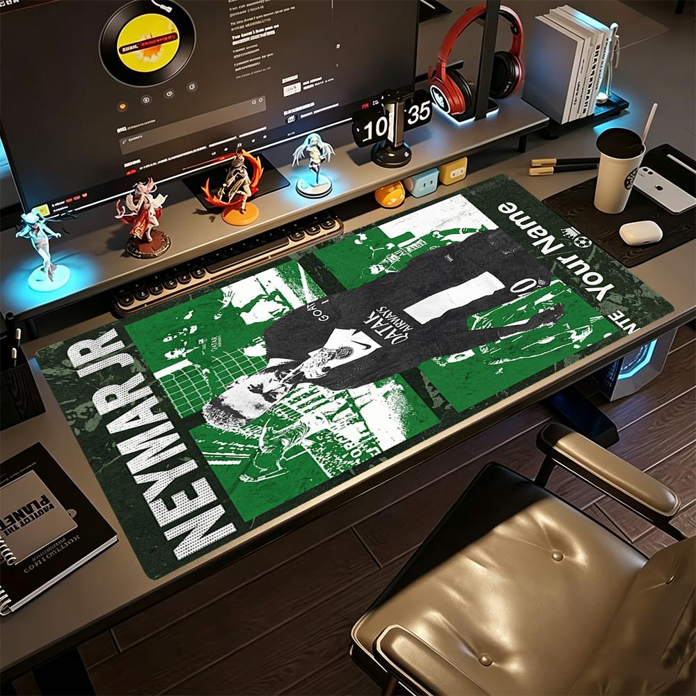 Neymar Energy Poster Customized Name Mouse Pad Keyboard Mat Desktop Mouse Pad Non-Slip Rubber Base Office and Gaming Desk Decoration