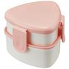 Triangular Onigiri Lunch Box, 2 Tiers, 500ml Capacity, with Fork, Pink, Made In Japan, ONWT1-A