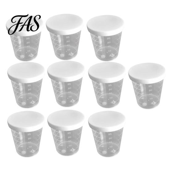10Pcs Plastic Measuring Cups Lab Chemistry Kitchen Liquid Measure Tool 30ml