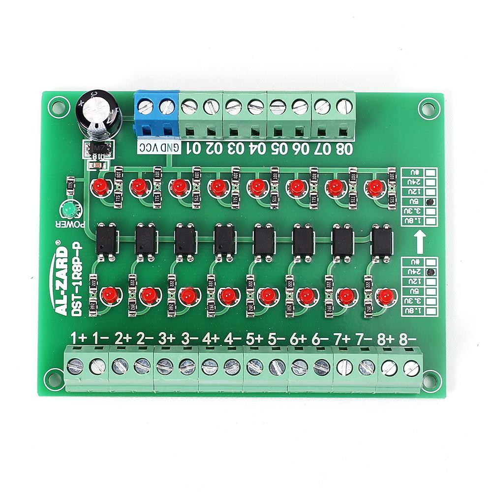 8 Channel 24V To 5V Optocoupler Isolation Module PLC Signal Level Voltage Conver