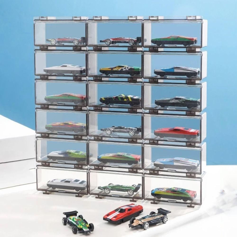 1:64 Diecast Car Display Box Transparent Car Toys Case Portable Model Car Box  Boys Gift