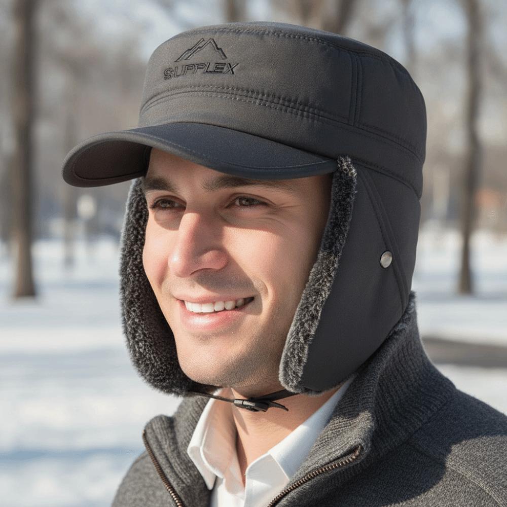 Thickened Winter Trapper Hat Breathable Fleece Earflaps Hat Windproof Thermal Cap Outdoor Work