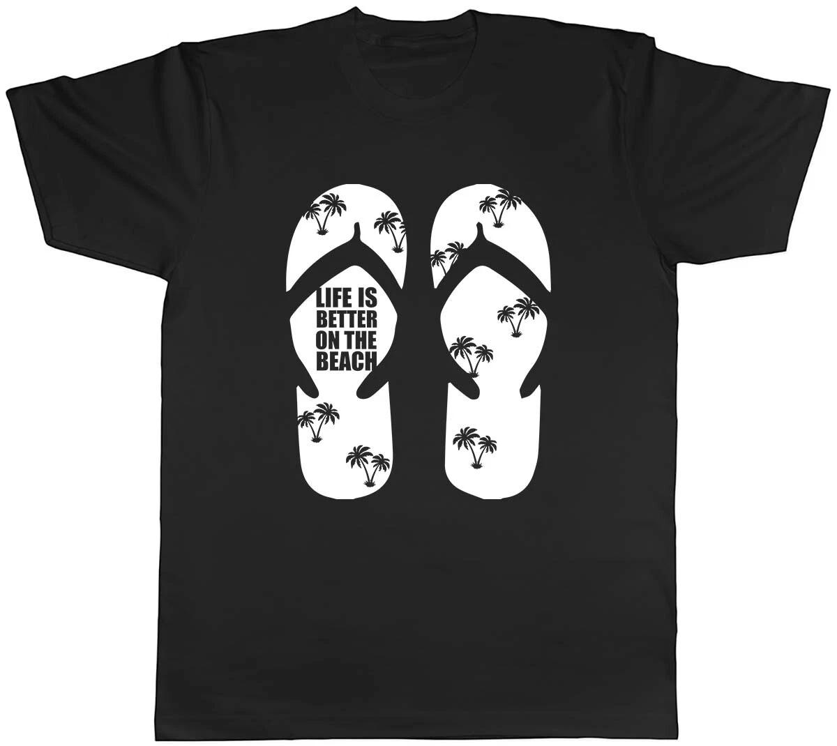 Life Is Better On The Beach Mens Unisex T-Shirt Tee XXL