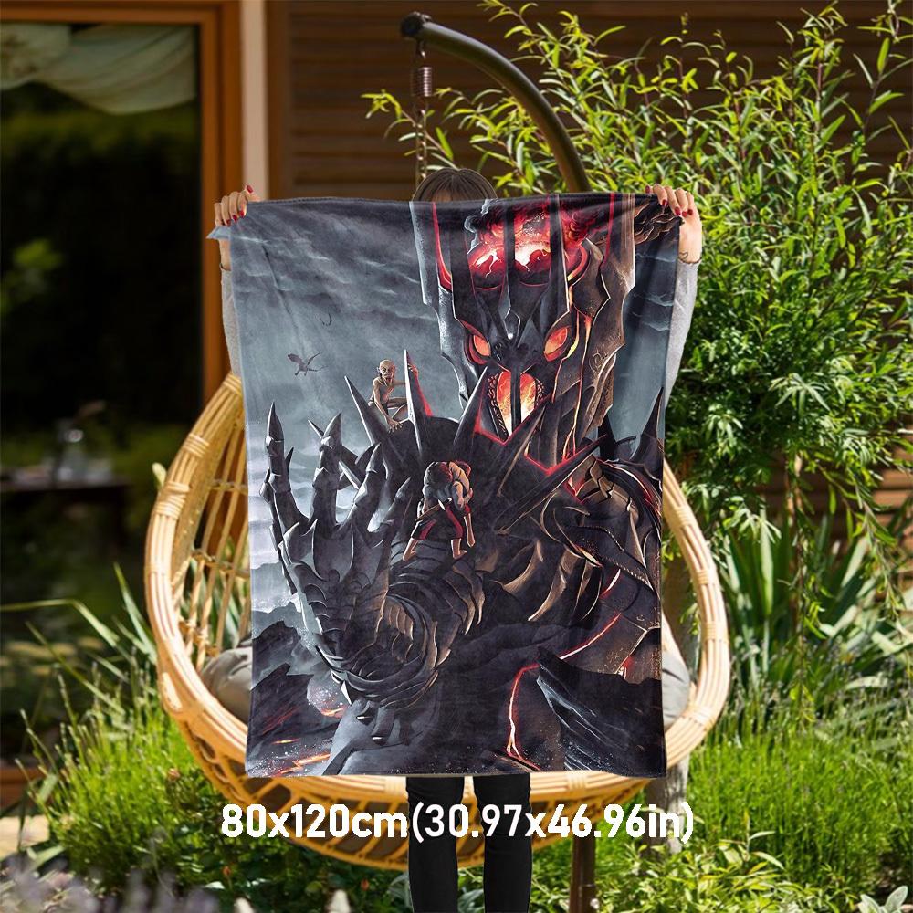 

1pc dragon lord of the rings fantasy - Throw Blanket, Soft, Flannel Blankets, Living Room, All Seasons Use-1021134 80x120cm