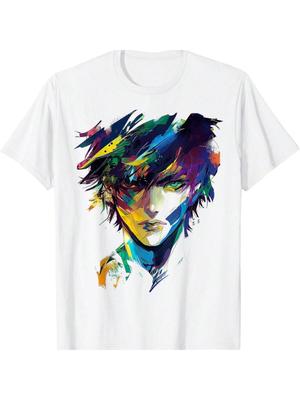 Anime Manga Grafik Bunt Kunst Anime T-Shirt(8)