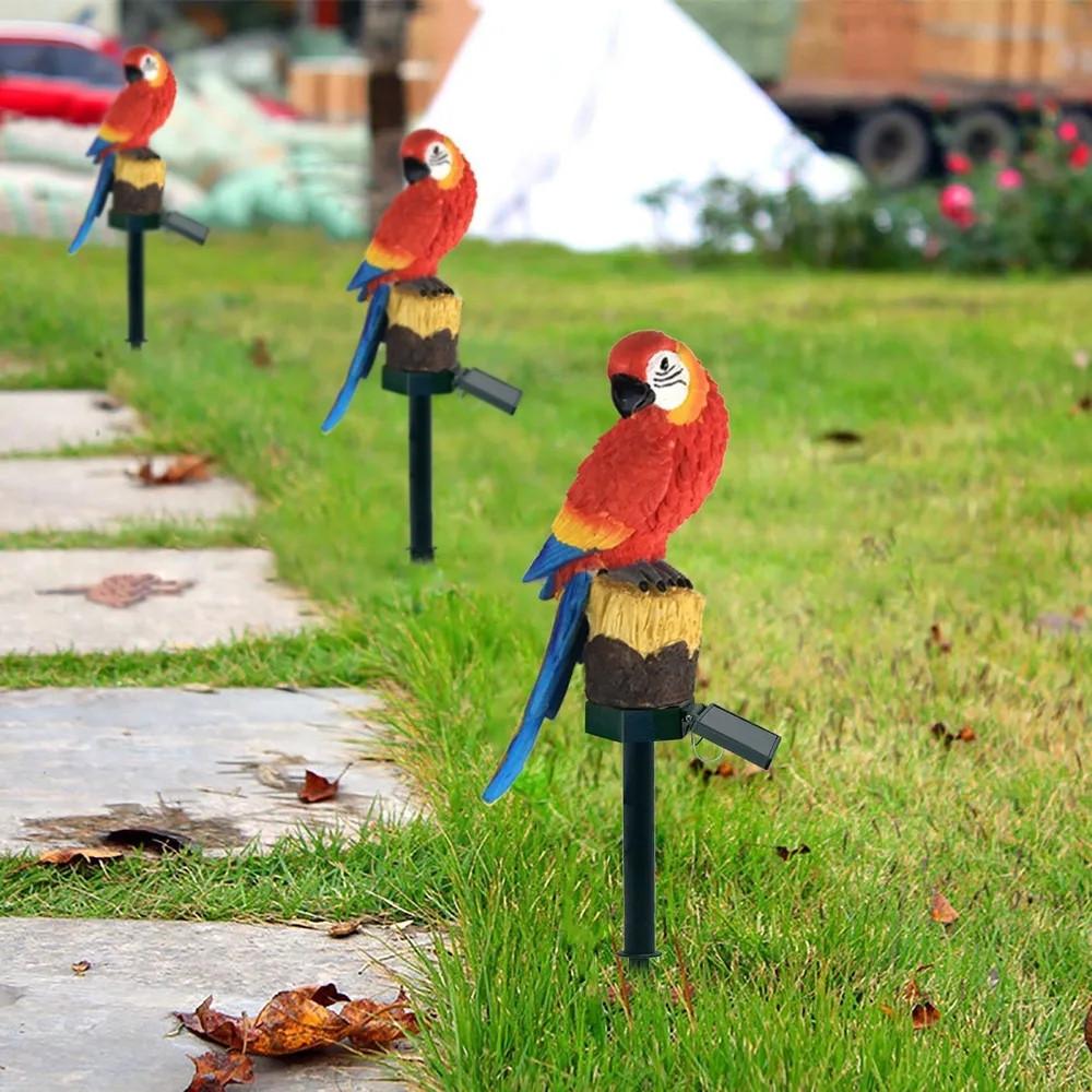 Solar Resin Lamp, Owl LED Lamp, Parrot Lamp, Outdoor Lamp, Ground Mounted Lamp, Lamp
