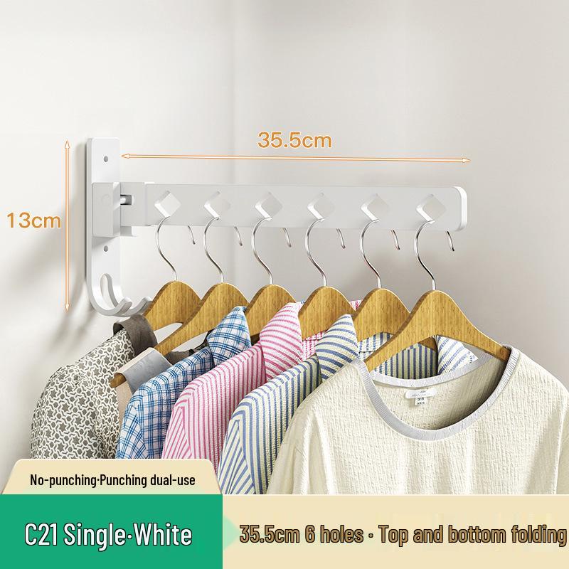 Retractable Folding Indoor Clothes Drying Rack for Balcony and Bathroom
