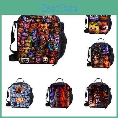 Five Nights At Freddy's Lancheira Escolar Outdoor Material Durável de Poliéster Pacote de Isolamento