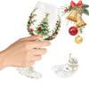 Christmas Stemless Wine Glasses Holiday Glassware Christmas Glass Art Cup for Coffee Cocktails Whiskey Soda