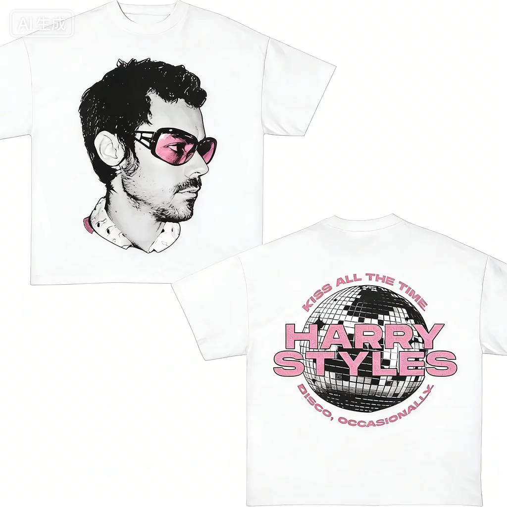Harry Styles 2026 Concert Double-sided T-shirt Unisex Soft Short Sleeve O-neck Casual T-shirt Harajuku Hip Hop Punk T-shirt
