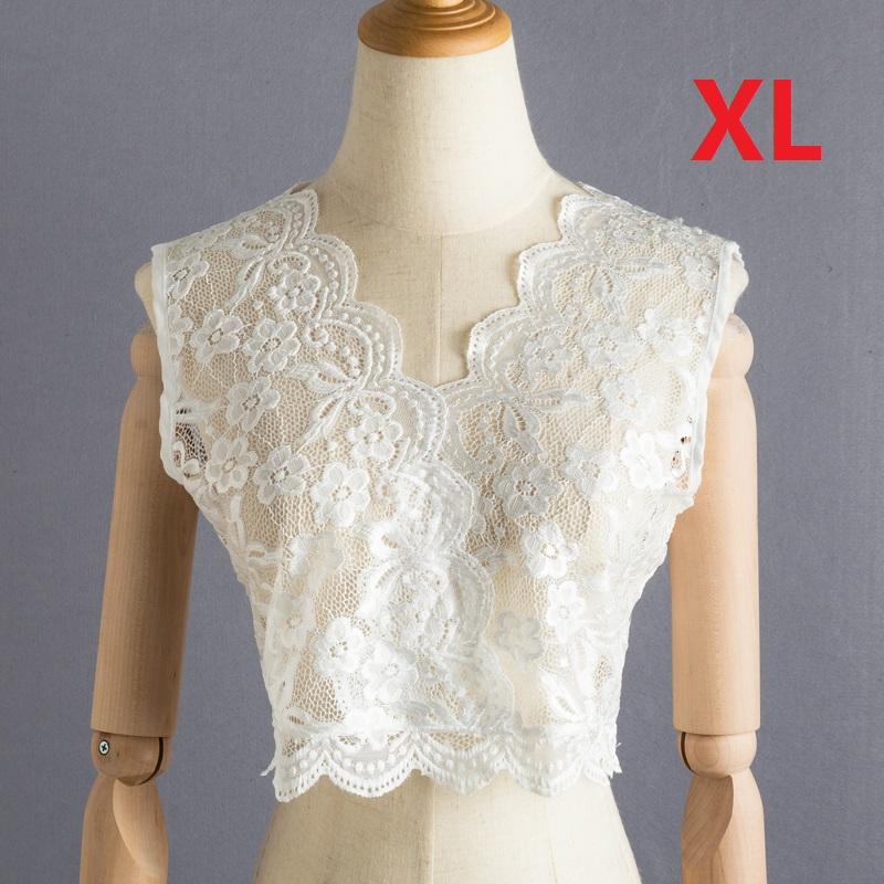 

V-образный вырез Черный Кружевной Женский Ложный Воротник Ложная Половина Рубашки Стойка Съемные Белые Ложные Воротники Женская Шейная Одежда Аксессуары для Одежды