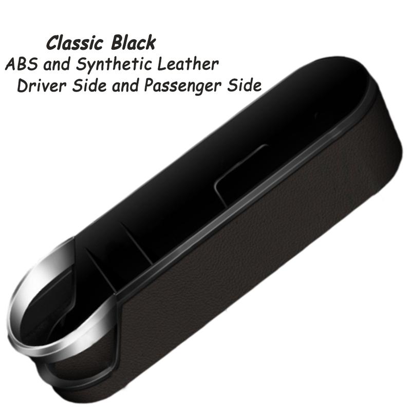 For Car Seat Catcher Gap Riloer 2 PCS Car Seat Gap Organizer Black / Beige Seat Crevice Slit Pockets Storage Box