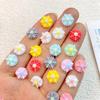 100Pcs New Cute Resin 9mm Colorful Chrysanthemums Series Flat Back Fit Phone Deco Parts Embellishments for Hair Bows Accessories