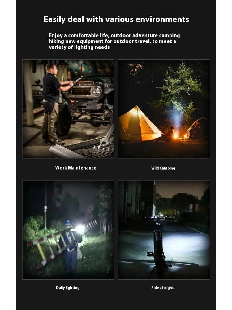 450LM COB LED Worklight Flashlight USB-C 800mA Work Light Magnetic 360° Garage Repair Inspection Lamp 4Mode Pocket Flood Light