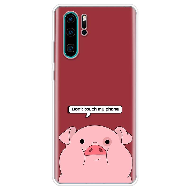 Niedliche ROSA Schwein Cartoon Hülle Handyhülle Für Huawei Y5 Y6 Y7 Y9S P Smart Z 2019 Honor 10 Lite 9 20 9X 8S 8X 8A Pro 7A 7X Coque