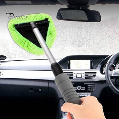 Spazzola per la pulizia dei vetri delle auto, detergente per parabrezza con testa girevole a 180 gradi, manico lungo, spazzola per la pulizia dei vetri delle auto per camper