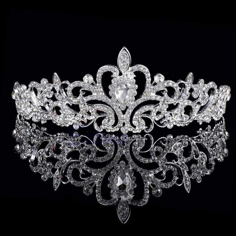 Women Girl Rhinestone Crystal Wedding Prom Party Hair band Headband Crown Tiara