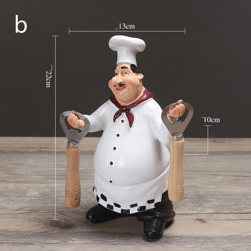 American Country Resin Creative Kitchen Restaurant Cake Shop Decoration Chef Character Craft Gift