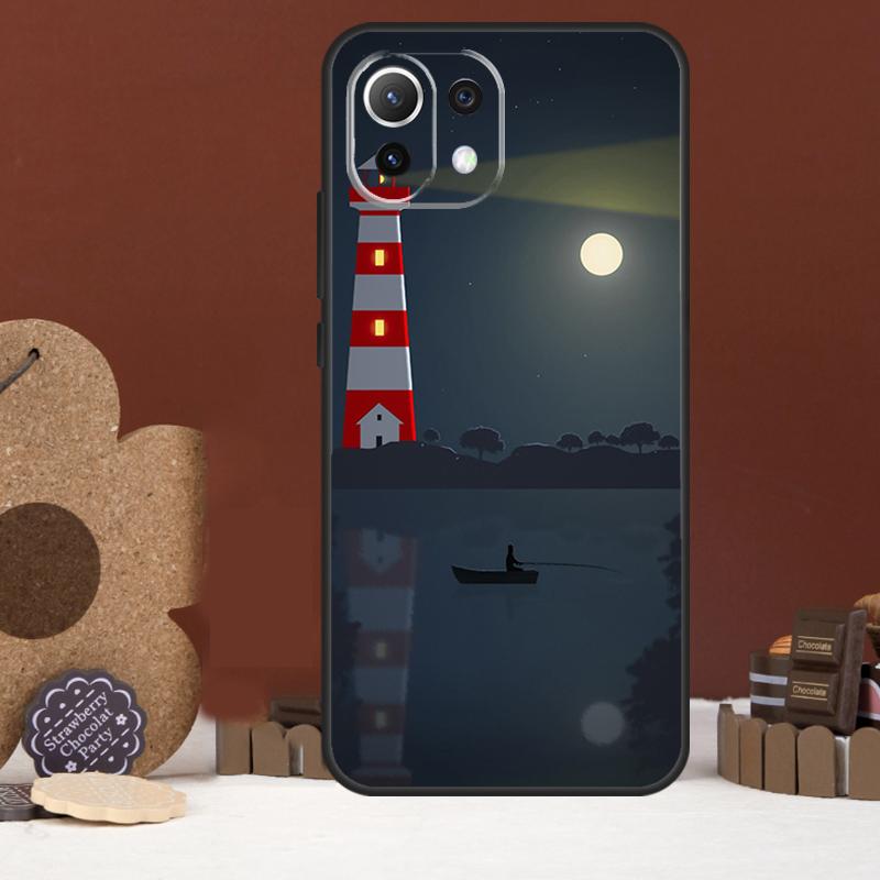 Abstract art highway lighthouse Case For Xiaomi 15 14 Ultra 13T 14T 15T 17 Pro Max POCO X7 Pro X5 X6 F5 F6 F7 F8 Ultra Cover